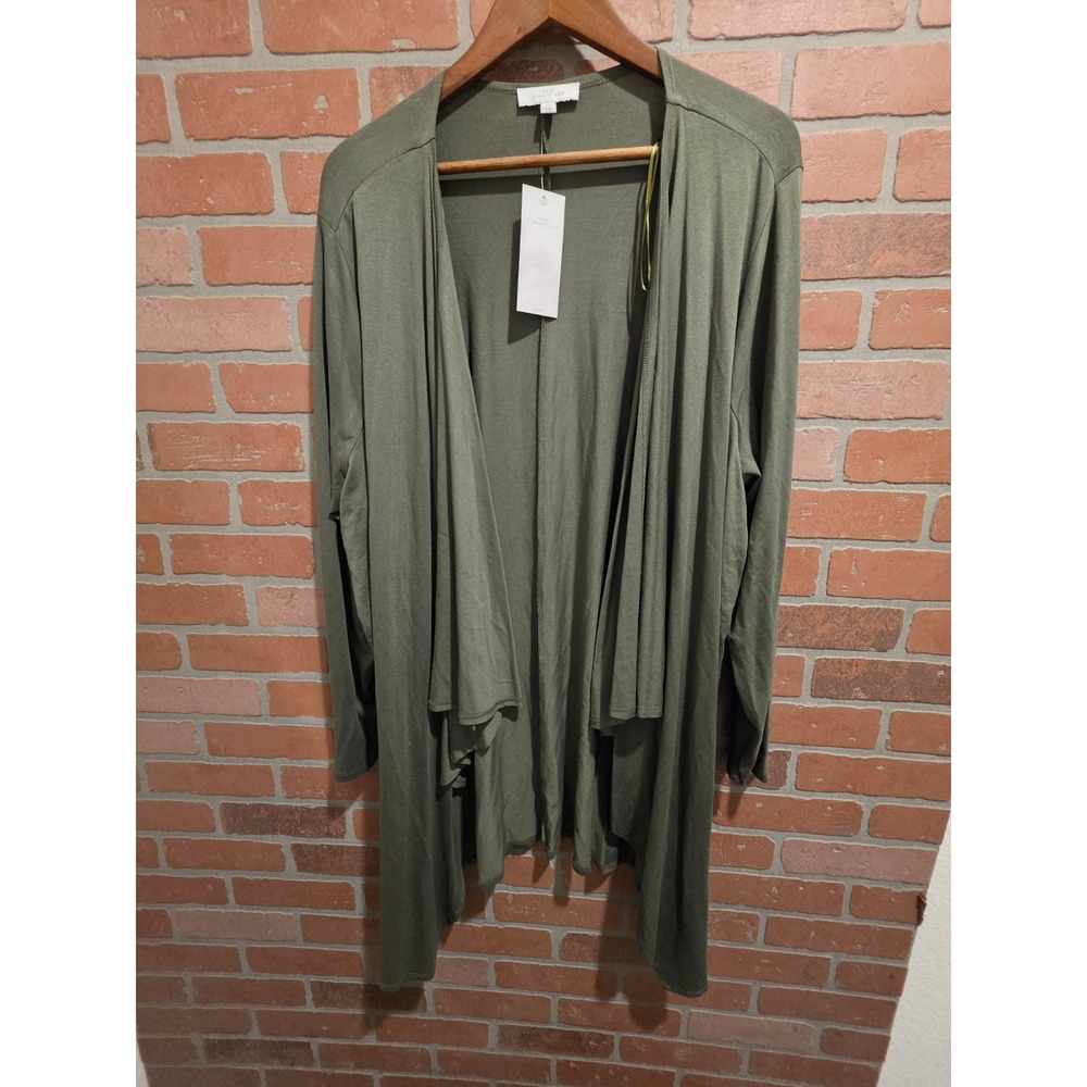 New Directions Womens Open Front Cardigan Style/Topper Size‎ 3x olive new  sku88